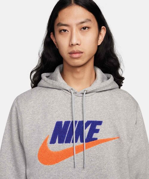 NIKE（ナイキ）の「《セットアップ対応商品》ナイキ クラブ フリース メンズ プルオーバー パーカー / Nike Club Fleece Men's Pullover Hoodie FN3105-063 Dark Grey Heather（パーカー・メンズ・グレー系その他・S/M/L/2XL/XL）」の3枚目の写真
