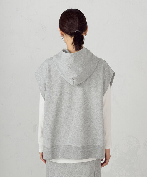 COMME CA ISM（コムサイズム）の「【セットアイテム】裏毛フーディベスト＋ロングTシャツ / セットアップ対応（ベスト・レディース・ネイビー/グレー/ミント・FREE）」の15枚目の写真