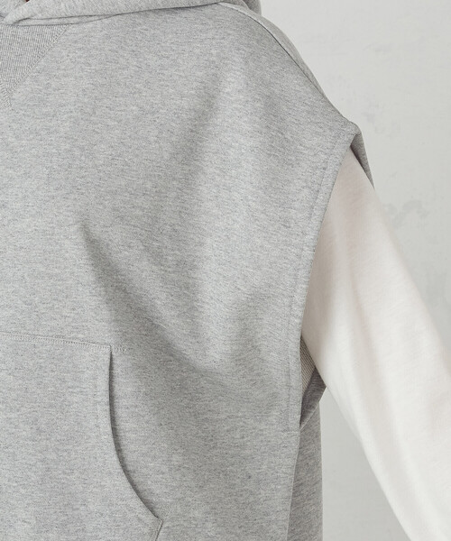 COMME CA ISM（コムサイズム）の「【セットアイテム】裏毛フーディベスト＋ロングTシャツ / セットアップ対応（ベスト・レディース・ネイビー/グレー/ミント・FREE）」の18枚目の写真