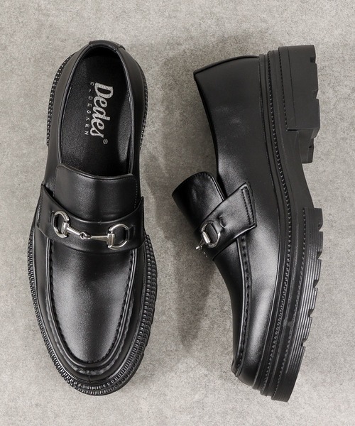 Dedes（デデス）の「+4.5cm ハイソールローファー コインローファー ビットローファー（ローファー・メンズ・ブラック系2/ブラック系1・40/41/42/43/44）」の8枚目の写真