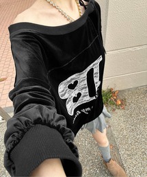 sedacle girl | ベロアワンショルトップス(Tシャツ/カットソー)
