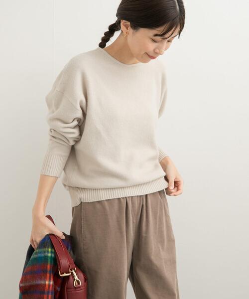 URBAN RESEARCH DOORS（アーバンリサーチドアーズ）の「モチモチクルーネックニット（ニット/セーター・レディース・パープル系その他/ベージュ/ミント・MEDIUM）」の10枚目の写真