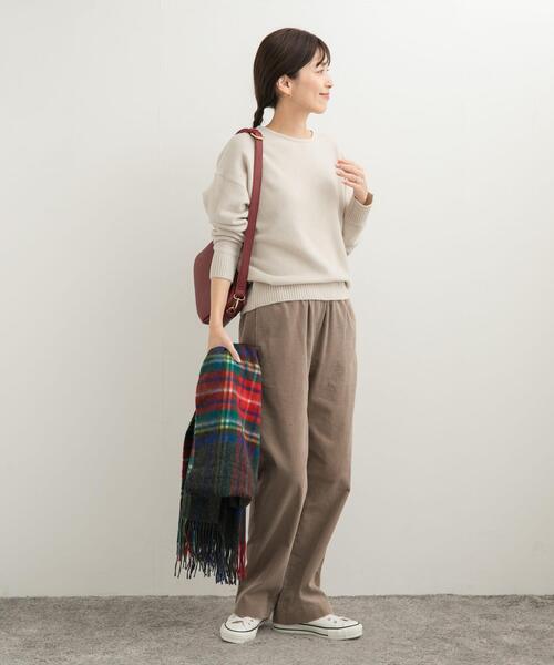 URBAN RESEARCH DOORS（アーバンリサーチドアーズ）の「モチモチクルーネックニット（ニット/セーター・レディース・パープル系その他/ベージュ/ミント・MEDIUM）」の12枚目の写真