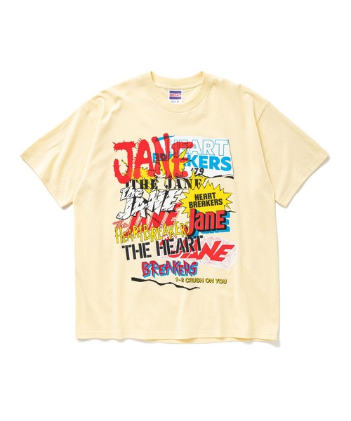 JANE & THE HEARTBREAKERS(ジェーンアンドザハートブレイカーズ)の「S/S PRINTED T-SHIRT "Headley"(Tシャツ/カットソー・メンズ・ベージュ/ホワイト・L/M/S/XS/XL)」の1枚目の写真