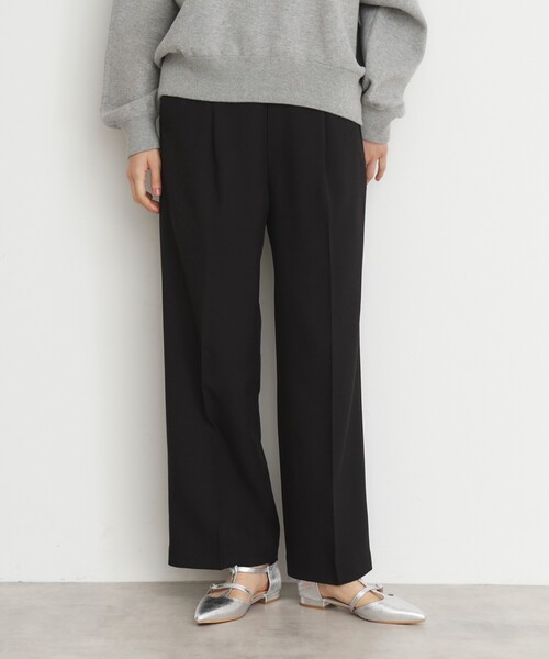 THE SHOP TK (ザ ショップ ティーケー )の「【CAVIAN】ベーシックワイドパンツ/洗濯機OK(その他パンツ・レディース・チャコールグレー/グリーン系/ライトベージュ/ブラック/ベビーピンク・13/12/11/14)」の2枚目の写真