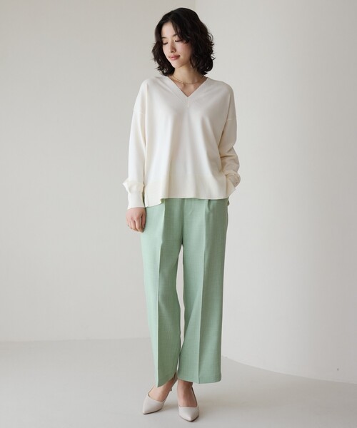 THE SHOP TK (ザ ショップ ティーケー )の「【CAVIAN】ベーシックワイドパンツ/洗濯機OK(その他パンツ・レディース・チャコールグレー/グリーン系/ライトベージュ/ブラック/ベビーピンク・13/12/11/14)」の12枚目の写真