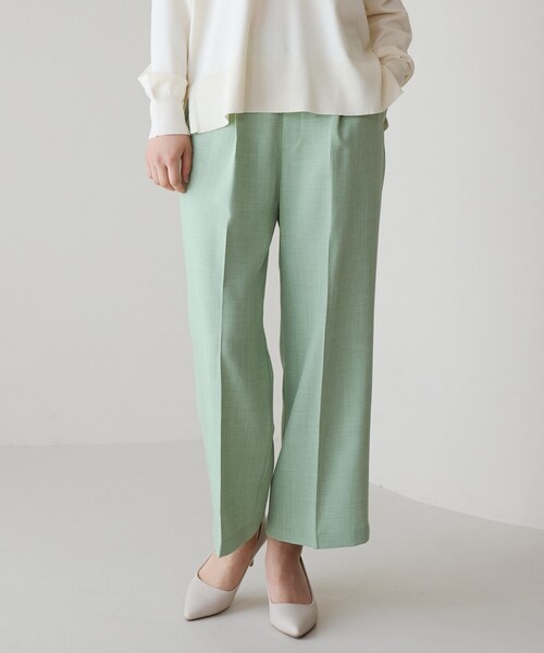 THE SHOP TK (ザ ショップ ティーケー )の「【CAVIAN】ベーシックワイドパンツ/洗濯機OK(その他パンツ・レディース・チャコールグレー/グリーン系/ライトベージュ/ブラック/ベビーピンク・13/12/11/14)」の1枚目の写真