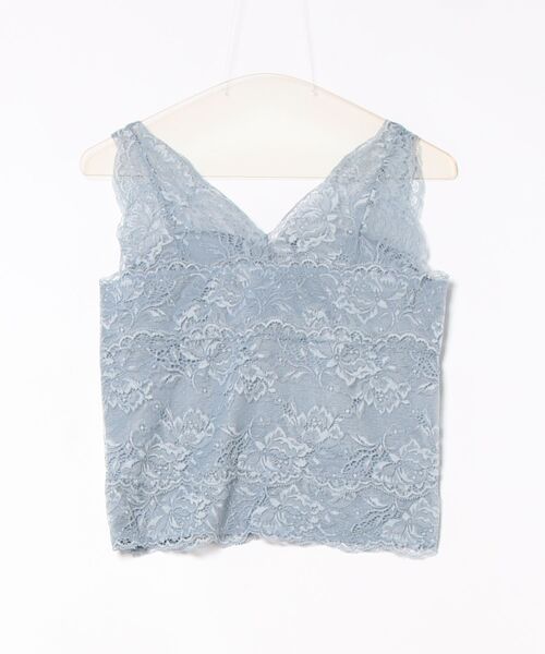 mysty woman(ミスティウーマン)の「カップ付きレースインナータンク 322313(タンクトップ・レディース・ブラック/オフホワイト/グレイッシュブルー・FREE)」の10枚目の写真