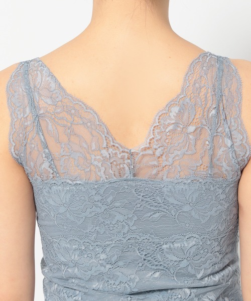 mysty woman(ミスティウーマン)の「カップ付きレースインナータンク 322313(タンクトップ・レディース・ブラック/オフホワイト/グレイッシュブルー・FREE)」の21枚目の写真