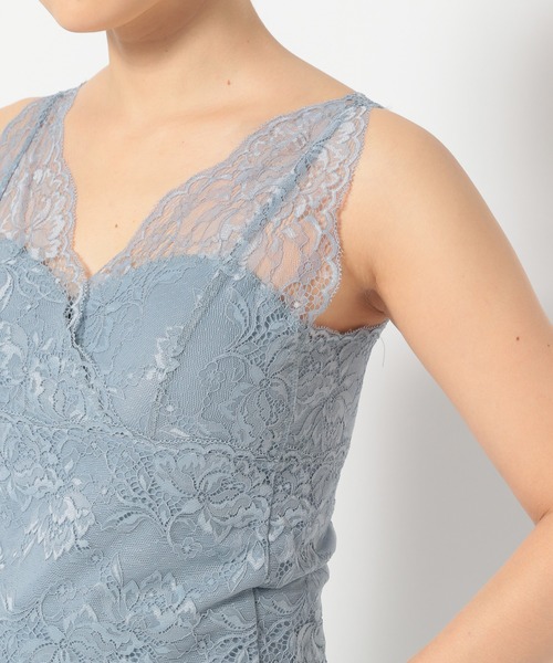 mysty woman(ミスティウーマン)の「カップ付きレースインナータンク 322313(タンクトップ・レディース・ブラック/オフホワイト/グレイッシュブルー・FREE)」の5枚目の写真