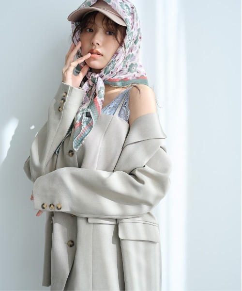 mysty woman(ミスティウーマン)の「カップ付きレースインナータンク 322313(タンクトップ・レディース・ブラック/オフホワイト/グレイッシュブルー・FREE)」の22枚目の写真