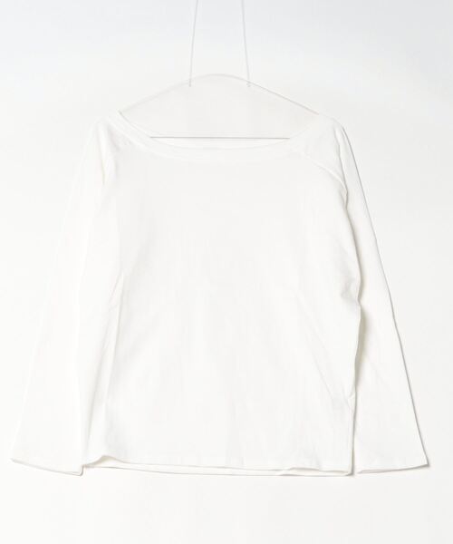 Dream garden(ドリームガーデン)の「オフショルダー長袖Tシャツ(Tシャツ/カットソー・レディース・ホワイト/グレー・FREE)」の11枚目の写真