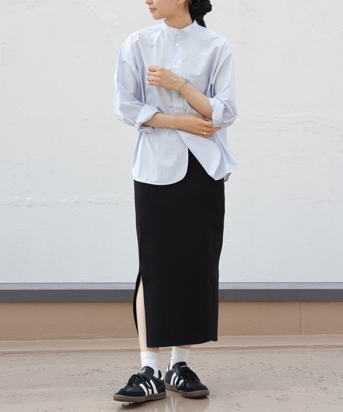 セール】ORCIVAL/オーシバル バンドカラーシャツ BAND COLLAR