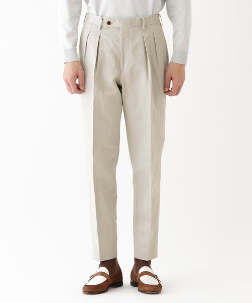 TAKEO KIKUCHI（タケオキクチ）の「【THE FLAGSHIP】尾州コットンヘンプ チノパン（その他パンツ・メンズ・ネイビー/オフホワイト・02/03/04）」の4枚目の写真