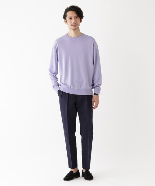 TAKEO KIKUCHI（タケオキクチ）の「【THE FLAGSHIP】尾州コットンヘンプ チノパン（その他パンツ・メンズ・ネイビー/オフホワイト・02/03/04）」の12枚目の写真