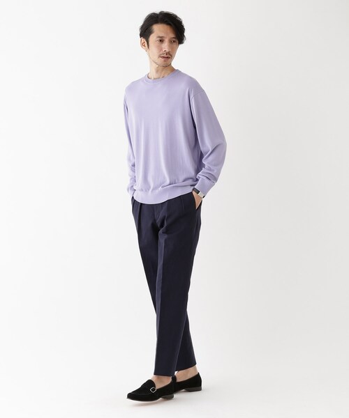 TAKEO KIKUCHI（タケオキクチ）の「【THE FLAGSHIP】尾州コットンヘンプ チノパン（その他パンツ・メンズ・ネイビー/オフホワイト・02/03/04）」の13枚目の写真