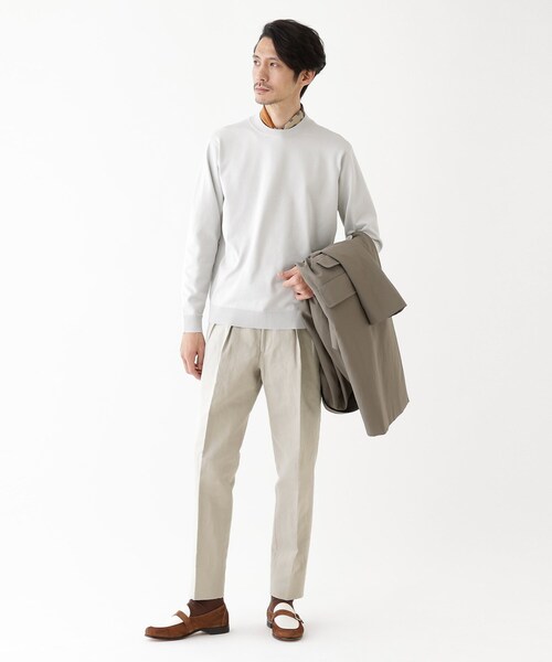 TAKEO KIKUCHI（タケオキクチ）の「【THE FLAGSHIP】尾州コットンヘンプ チノパン（その他パンツ・メンズ・ネイビー/オフホワイト・02/03/04）」の17枚目の写真