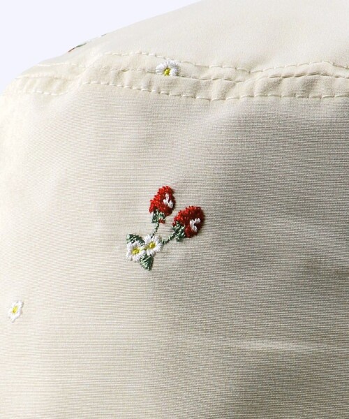 BRANSHES（ブランシェス）の「刺繍ハット（ハット・キッズ・ピンク/アイボリー/ベージュ/ブラック・48cm/52cm/50cm/54cm/56cm）」の9枚目の写真