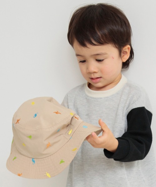 BRANSHES（ブランシェス）の「刺繍ハット（ハット・キッズ・ピンク/アイボリー/ベージュ/ブラック・48cm/52cm/50cm/54cm/56cm）」の3枚目の写真