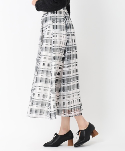 MISCH MASCH（ミッシュマッシュ）の「2025春夏新作 シアーチェックフレアスカート（スカート・レディース・ブルー/ピンク/ブラック・M/S）」の11枚目の写真