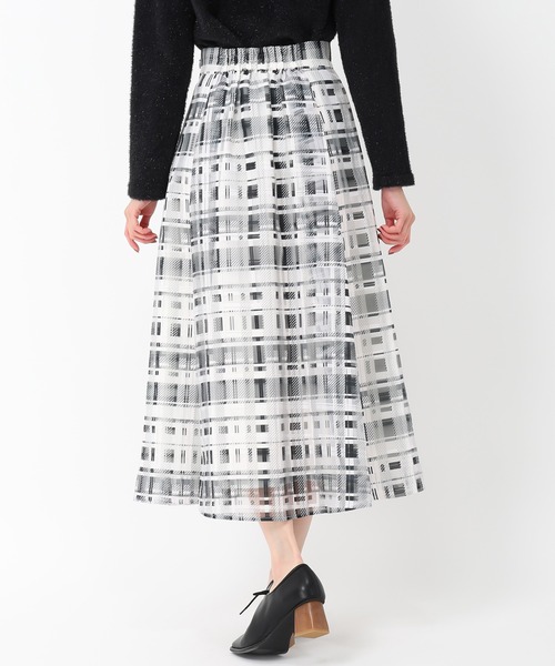 MISCH MASCH（ミッシュマッシュ）の「2025春夏新作 シアーチェックフレアスカート（スカート・レディース・ブルー/ピンク/ブラック・M/S）」の12枚目の写真