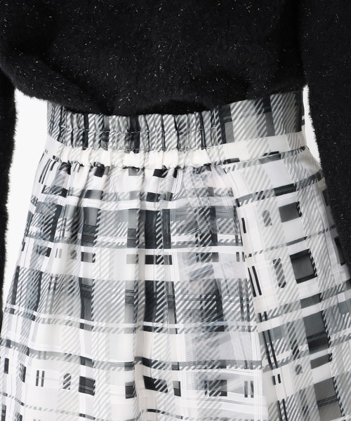 MISCH MASCH（ミッシュマッシュ）の「2025春夏新作 シアーチェックフレアスカート（スカート・レディース・ブルー/ピンク/ブラック・M/S）」の13枚目の写真