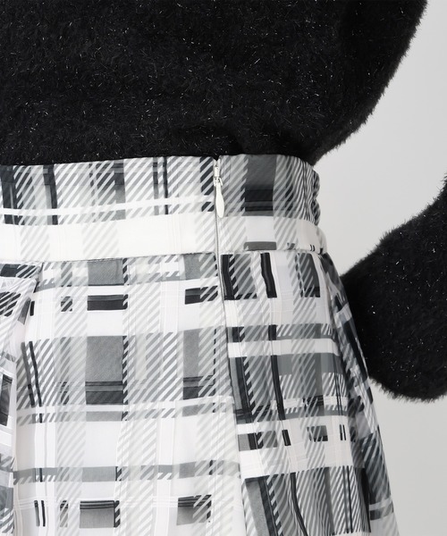 MISCH MASCH（ミッシュマッシュ）の「2025春夏新作 シアーチェックフレアスカート（スカート・レディース・ブルー/ピンク/ブラック・M/S）」の15枚目の写真