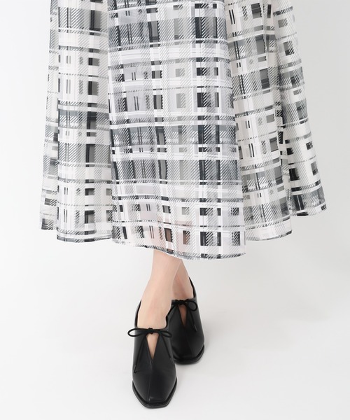 MISCH MASCH（ミッシュマッシュ）の「2025春夏新作 シアーチェックフレアスカート（スカート・レディース・ブルー/ピンク/ブラック・M/S）」の16枚目の写真