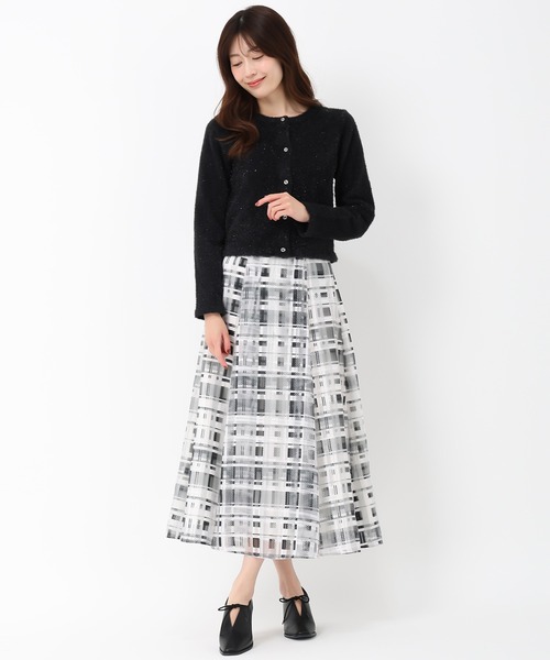 MISCH MASCH（ミッシュマッシュ）の「2025春夏新作 シアーチェックフレアスカート（スカート・レディース・ブルー/ピンク/ブラック・M/S）」の19枚目の写真