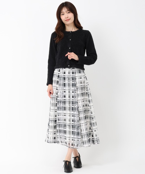 MISCH MASCH（ミッシュマッシュ）の「2025春夏新作 シアーチェックフレアスカート（スカート・レディース・ブルー/ピンク/ブラック・M/S）」の20枚目の写真