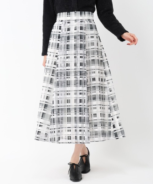 MISCH MASCH（ミッシュマッシュ）の「2025春夏新作 シアーチェックフレアスカート（スカート・レディース・ブルー/ピンク/ブラック・M/S）」の8枚目の写真