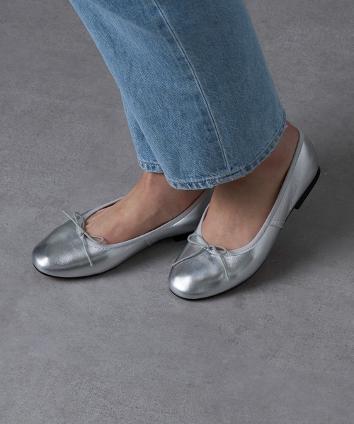 REMME（レメ）の「【REMME】レザーリボンバレエシューズ SHEEP LEATHER ZH-ZARAGOZA-SH（バレエシューズ・レディース・ピンク/ゴールド/ブラック/シルバー・39/38/37/36）」の16枚目の写真