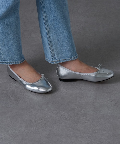 REMME（レメ）の「【REMME】レザーリボンバレエシューズ SHEEP LEATHER ZH-ZARAGOZA-SH（バレエシューズ・レディース・ピンク/ゴールド/ブラック/シルバー・39/38/37/36）」の17枚目の写真