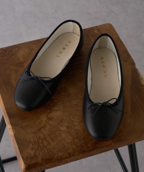 REMME（レメ）の「【REMME】レザーリボンバレエシューズ SHEEP LEATHER ZH-ZARAGOZA-SH（バレエシューズ・レディース・ピンク/ゴールド/ブラック/シルバー・39/38/37/36）」の6枚目の写真