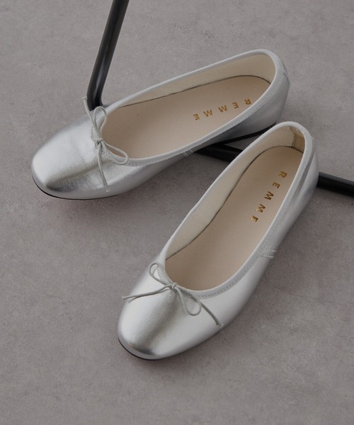 REMME（レメ）の「【REMME】レザーリボンバレエシューズ SHEEP LEATHER ZH-ZARAGOZA-SH（バレエシューズ・レディース・ピンク/ゴールド/ブラック/シルバー・39/38/37/36）」の20枚目の写真