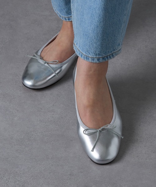 REMME（レメ）の「【REMME】レザーリボンバレエシューズ SHEEP LEATHER ZH-ZARAGOZA-SH（バレエシューズ・レディース・ピンク/ゴールド/ブラック/シルバー・39/38/37/36）」の15枚目の写真