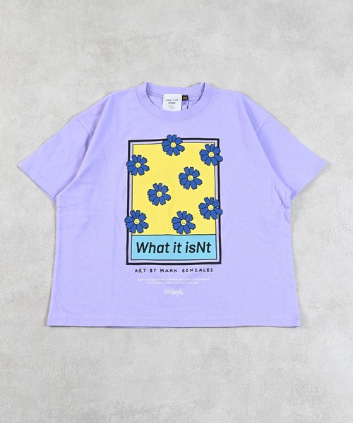 （What it isNt）ART BY MARKGONZALES（ワットイットイズント）の「（What it isNt）ART BY MARKGONZALES 別注プリントTシャツ（Tシャツ/カットソー・キッズ・ブラック/ラベンダー/オフホワイト・140/130/120/110/100/90/80/150）」の3枚目の写真