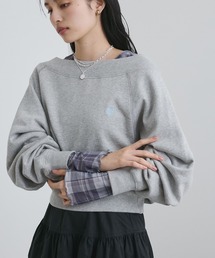 スウェット オフショルダー」に該当するトップスファッション