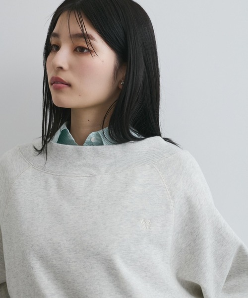 VIS（ビス）の「【2WAY】ワンオフショルダー胸刺繍スウェットプルオーバー（スウェット・レディース・キナリ/ピンク系その他2/ライトグレー・FREE）」の7枚目の写真