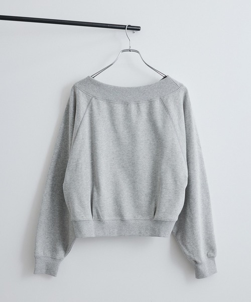 VIS（ビス）の「【2WAY】ワンオフショルダー胸刺繍スウェットプルオーバー（スウェット・レディース・キナリ/ピンク系その他2/ライトグレー・FREE）」の16枚目の写真