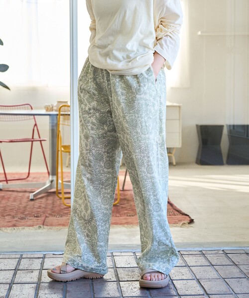 FREAK'S STORE(フリークスストア)の「限定展開 インド 花柄 パンツ(その他パンツ・レディース・ブラック/ナチュラル/ブルー/グリーン・MEDIUM/SMALL)」の9枚目の写真