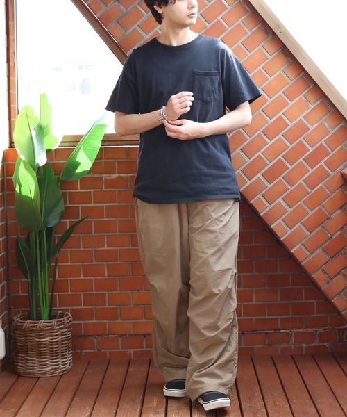 ８(eight)（エイト）の「ナイロンワッシャー 裏メッシュ パラシュートパンツ（カーゴパンツ・メンズ・カーキ/ブラック/ベージュ/グレー・MEDIUM/X-LARGE/LARGE）」の14枚目の写真