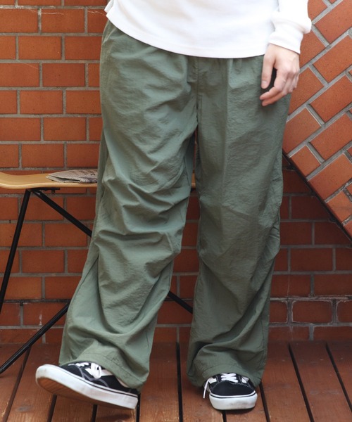 ８(eight)（エイト）の「ナイロンワッシャー 裏メッシュ パラシュートパンツ（カーゴパンツ・メンズ・カーキ/ブラック/ベージュ/グレー・MEDIUM/X-LARGE/LARGE）」の18枚目の写真