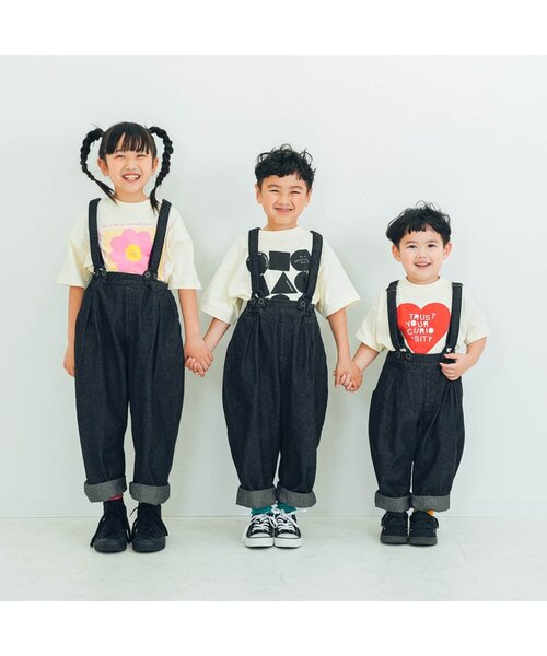 p.premier（ピードットプルミエ）の「【ジュニア対応】ワイドタック２WAYサスペンダーパンツ（サロペット/オーバーオール・キッズ・ベージュ/サックスブルー/ブラック・140/130/120/110/100/90/80）」の17枚目の写真
