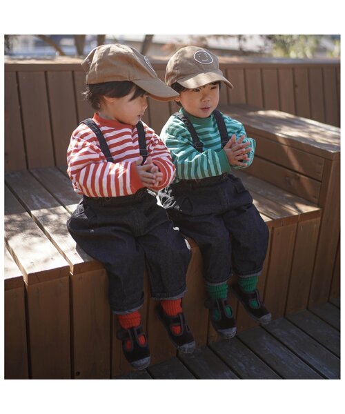 p.premier（ピードットプルミエ）の「【ジュニア対応】ワイドタック２WAYサスペンダーパンツ（サロペット/オーバーオール・キッズ・ベージュ/サックスブルー/ブラック・140/130/120/110/100/90/80）」の19枚目の写真