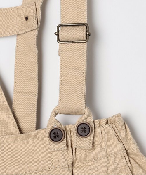 p.premier（ピードットプルミエ）の「【ジュニア対応】ワイドタック２WAYサスペンダーパンツ（サロペット/オーバーオール・キッズ・ベージュ/サックスブルー/ブラック・140/130/120/110/100/90/80）」の4枚目の写真