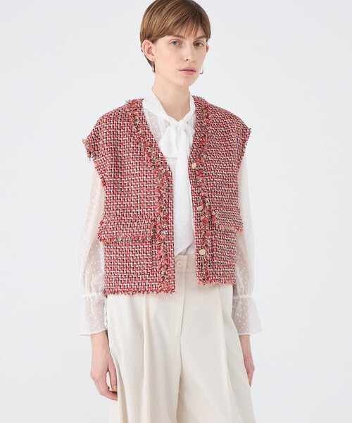 TOMORROWLAND Ballsey Acerola Vネックショートジレ TOMORROWLAND｜Acerola Vネックショートジレ | Rakuten Fashion