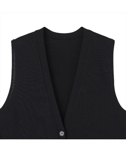 TOKYO SHIRTS（トウキョウシャツ）の「ニット ロングジレ レディース（ニット/セーター・レディース・ネイビー/ブラック・M/L）」の7枚目の写真