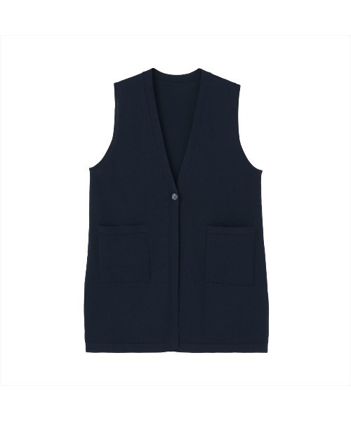 TOKYO SHIRTS（トウキョウシャツ）の「ニット ロングジレ レディース（ニット/セーター・レディース・ネイビー/ブラック・M/L）」の12枚目の写真