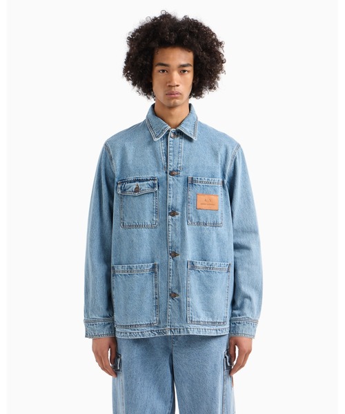 ARMANI EXCHANGE(アルマーニエクスチェンジ)の「【A|X アルマーニ エクスチェンジ】ライトブルーデニム フィールドジャケット(デニムジャケット・メンズ・ライトブルー・X-LARGE/LARGE/MEDIUM/SMALL)」の9枚目の写真